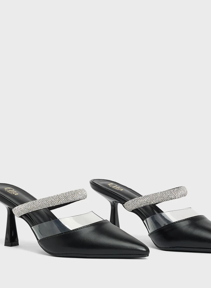 ELLA Slip On Heeled Mule