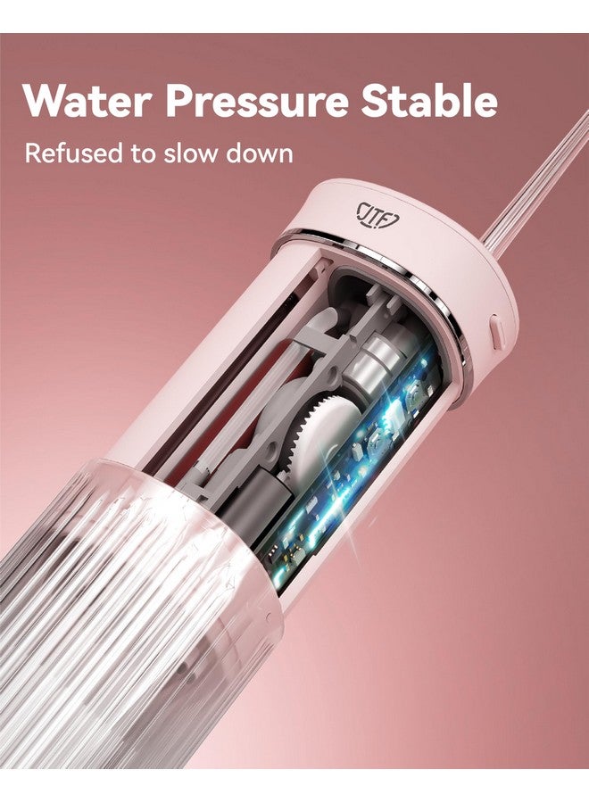 JTF Travel Water Flosser, Portable Water Flosser, Water Teeth Cleaner Pick, Mini Portable Oral Irrigator, Telescopic Water Tank With 5 Nozzles, Ipx7 Waterproof, Cordless Water Flosser For Teeth, Gums - Image 1