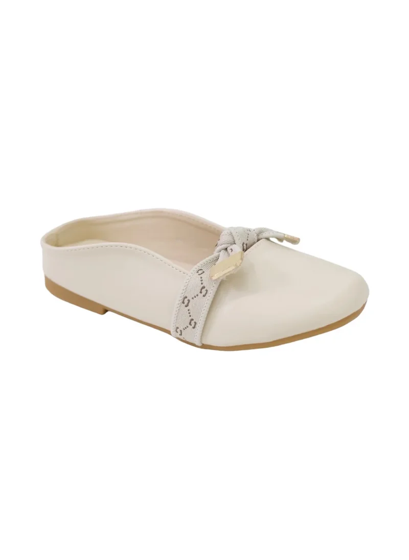 LAMARAPARIS NOVA GIRLS SLIDE WITH BOW BEIGE