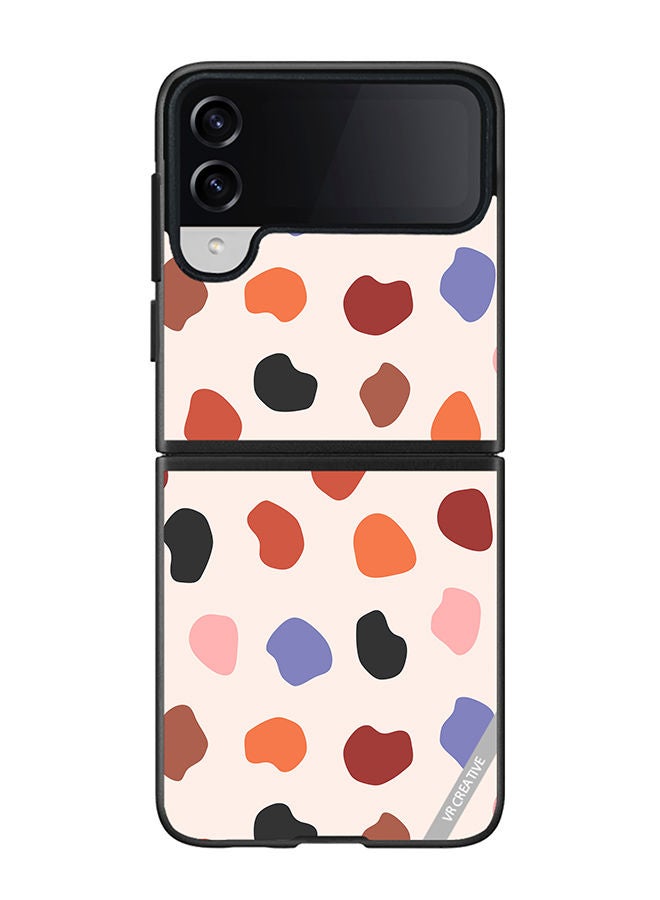 VR CREATIVE Protective Case Cover For Samsung Galaxy Z Flip4 Mix Pattern Design Multicolour - Image 1