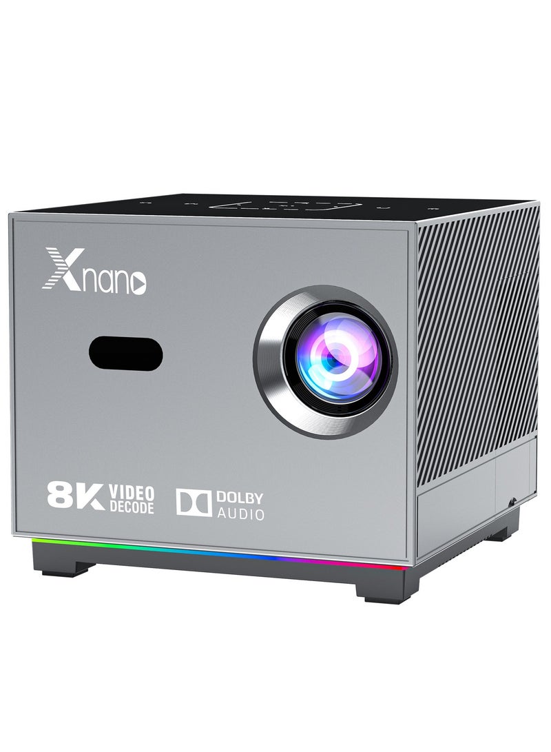 general Mini Portable Projector X3 T972 HD 8K / ARGB Color Lighting / Screen Mirroring / Electric Focus + 4-Point Keystone Correction / Unique Speaker Cavity / Two-Way Bluetooth Connection / Multiple Compatible lnterfaces - Image 1