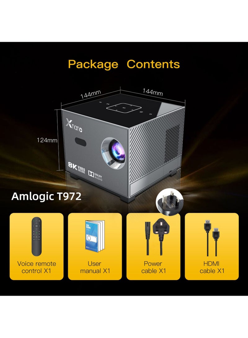 general Mini Portable Projector X3 T972 HD 8K / ARGB Color Lighting / Screen Mirroring / Electric Focus + 4-Point Keystone Correction / Unique Speaker Cavity / Two-Way Bluetooth Connection / Multiple Compatible lnterfaces - Image 3
