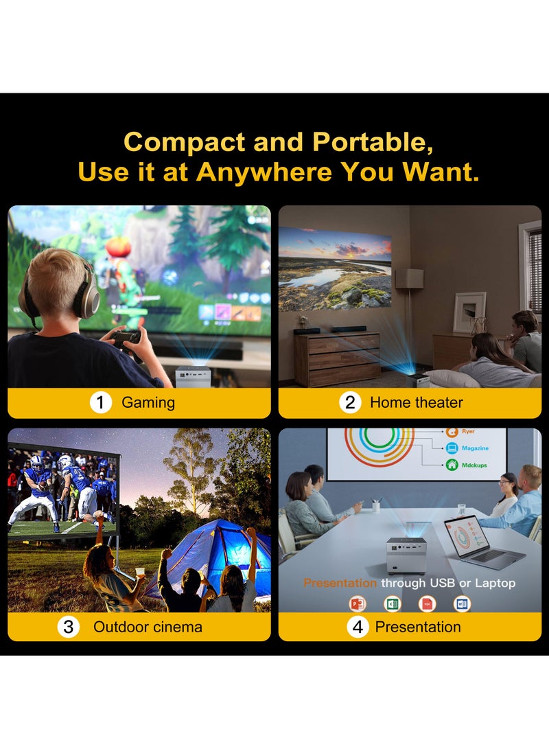 general Mini Portable Projector X3 T972 HD 8K / ARGB Color Lighting / Screen Mirroring / Electric Focus + 4-Point Keystone Correction / Unique Speaker Cavity / Two-Way Bluetooth Connection / Multiple Compatible lnterfaces - Image 5