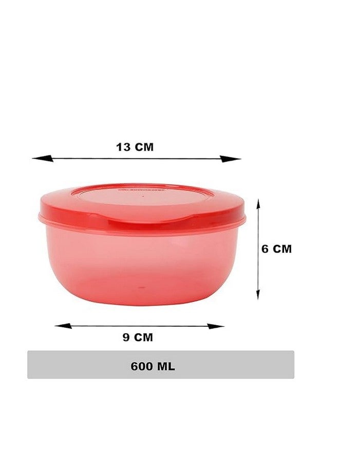 SIMPARTE Eco Storage Plastic Container Set of 6 (2700ML + 1950ML + 1300ML + 900ML + 600ML + 400ML) BPA-Free, Leak-Proof Food Organizer for Kitchen, Pantry & Refrigerator, Red - Image 5