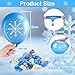 MiniInflat 50 Pcs Winter Snowflakes Balloons Clear 12 Inch Transparent Snowflakes Latex Balloons for Birthday Wedding Winter Wonderland Shower New Year Party Decorations Blue Gray ClearSnowflake - Image 4