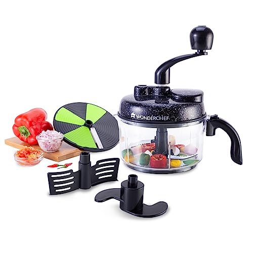 Wonderchef Turbo Dual Speed Food Processor, Multi-Purpose, High Speed, Chop Vegetables, Julienne, Whisk, Slice, Mince, Knead Atta, Blend Juices - Image 1