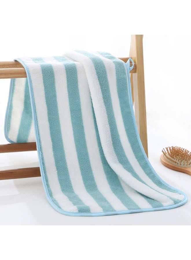 Highly absorbent, quick-drying, eco-friendly woven microfiber towel with a striped design - Image 1