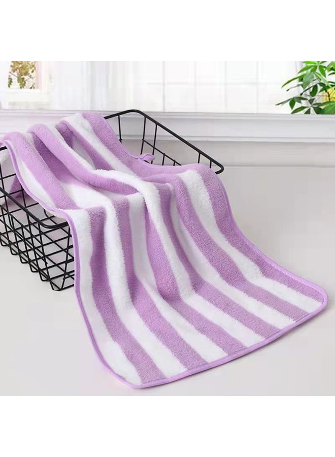 Highly absorbent, quick-drying, eco-friendly woven microfiber towel with a striped design - Image 2
