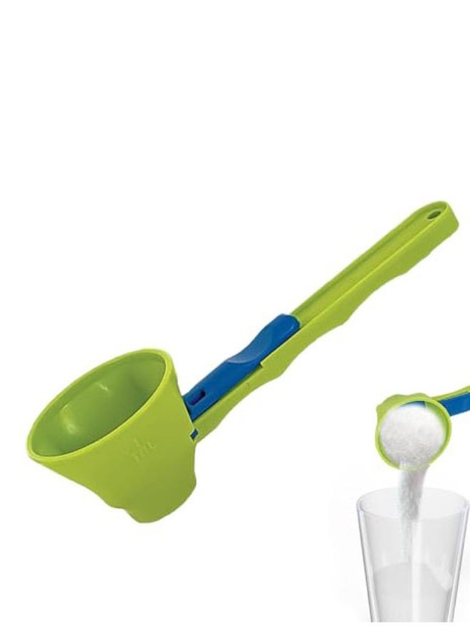 يو لين ملعقة انزلاقية مبتكرة 2 في 1 لمسحوق البروتين، قمع فصل صفار البيض، ملعقة مانعة للتسرب لمسحوق حليب الأطفال - Image 3