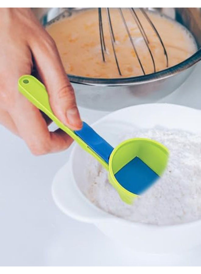 يو لين ملعقة انزلاقية مبتكرة 2 في 1 لمسحوق البروتين، قمع فصل صفار البيض، ملعقة مانعة للتسرب لمسحوق حليب الأطفال - Image 4