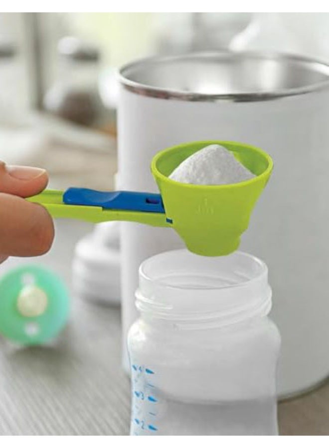 يو لين ملعقة انزلاقية مبتكرة 2 في 1 لمسحوق البروتين، قمع فصل صفار البيض، ملعقة مانعة للتسرب لمسحوق حليب الأطفال - Image 5