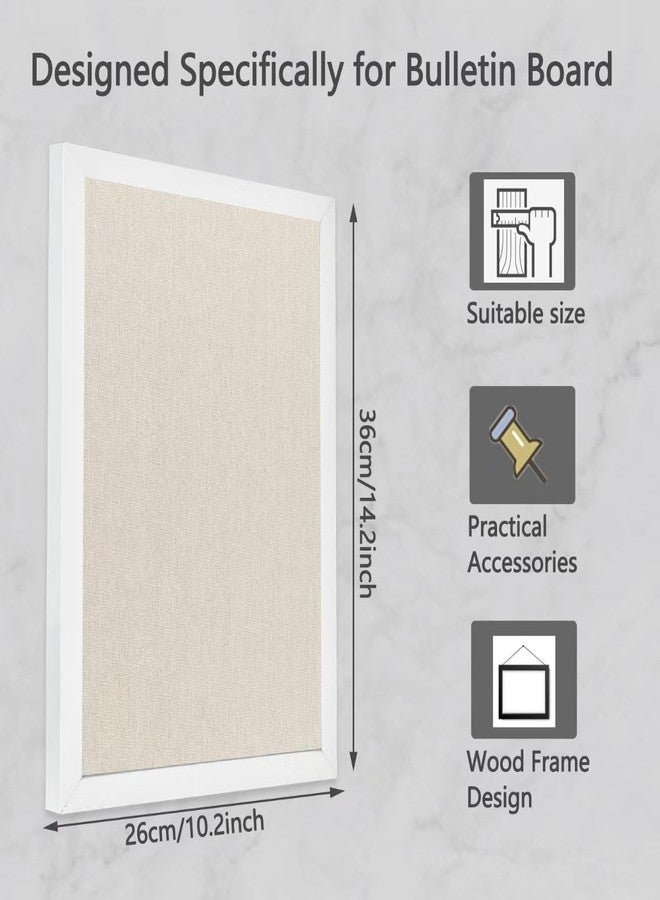 TORASO لوحة إعلانات من الكتان، لوحة من الفلين للجدران، لوحات إعلانات صغيرة مقاس 10.2 بوصة × 14.2 بوصة، لوحة دبابيس للديكور المنزلي والمطبخ والمكتب، لوحة إعلانات من القماش (WH-2636) - Image 3