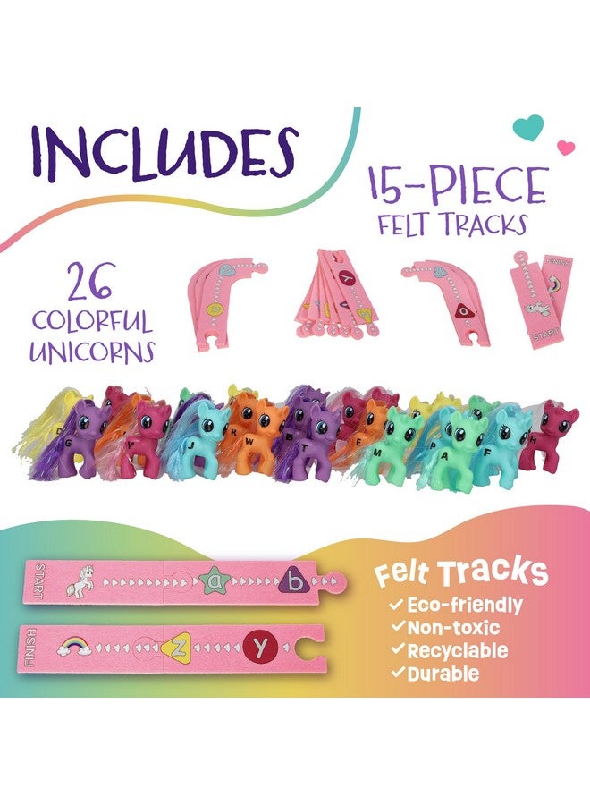 Skoolzy 41-Piece Unicorn Set for Girls Age 4-6 - ABC Learning and Letter Recognition Games for Kids 3-5 - Image 3