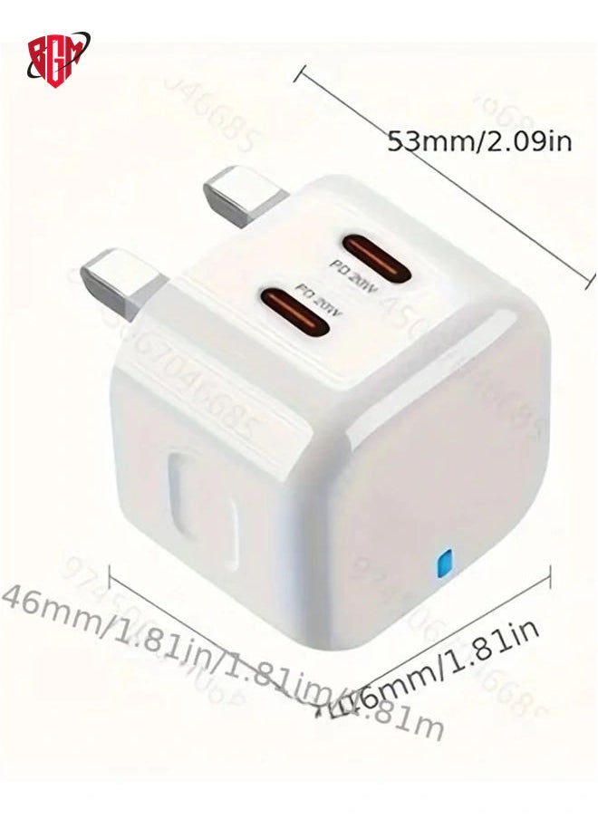 20W USB-C Fast Charger | USB-C Plug for iPhone 15/14/13/12/11 Pro Max/Plus/X/XS/XR/8/SE 2020, iPad Pro/Air/Mini, AirPods Pro, Samsung Galaxy