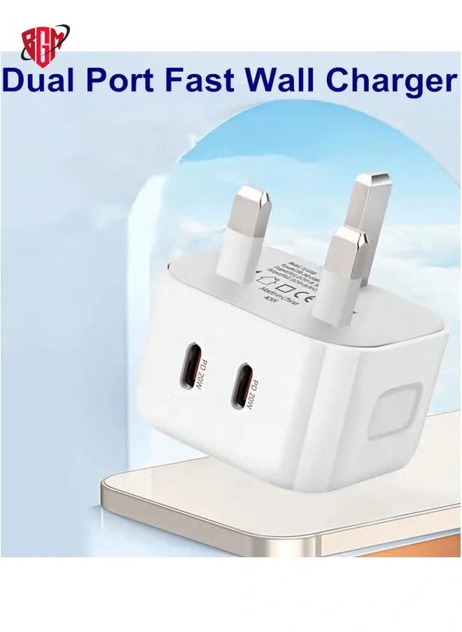 20W USB-C Fast Charger | USB-C Plug for iPhone 15/14/13/12/11 Pro Max/Plus/X/XS/XR/8/SE 2020, iPad Pro/Air/Mini, AirPods Pro, Samsung Galaxy
