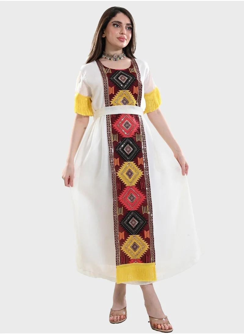 توب تاتو Colorblock Belted Jalabiya