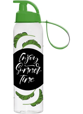 HEREVIN Enjoy Summer Time Green Flask with Hanger 750 ml 