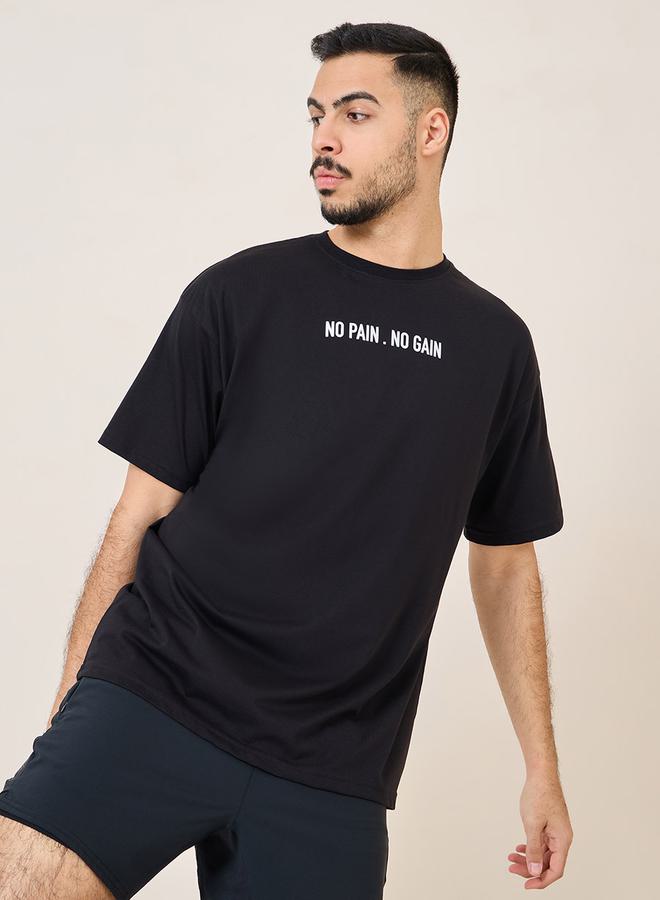 Styli Oversized Back Slogan T-Shirt  - Image 2