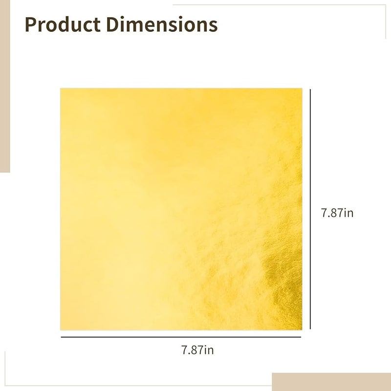 Gold Foil Wrappers 100 Sheets 7 9x7 9 Inches Glossy Aluminum Paper For Chocolates - Image 5