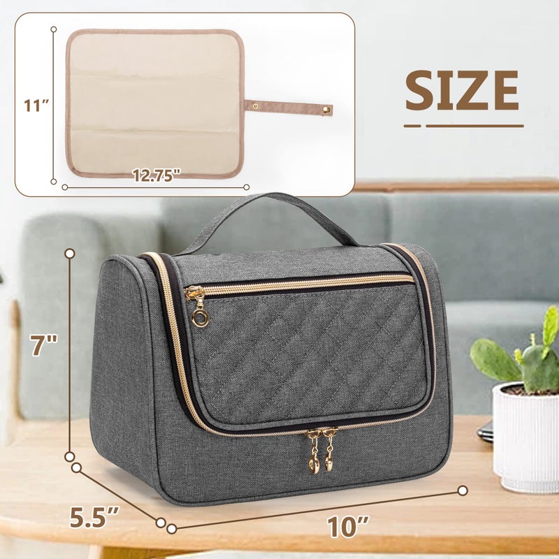 LUXJA حقيبة مضخة الثدي القابلة للارتداء من لوكجا (مع حصيرة مقاومة للماء) متوافقة مع مضخة الثدي مومكوزي وإلفي، حقيبة لحمل مضخة الثدي القابلة للارتداء وقطع إضافية (براءة اختراع قيد الانتظار)، رمادي - Image 5