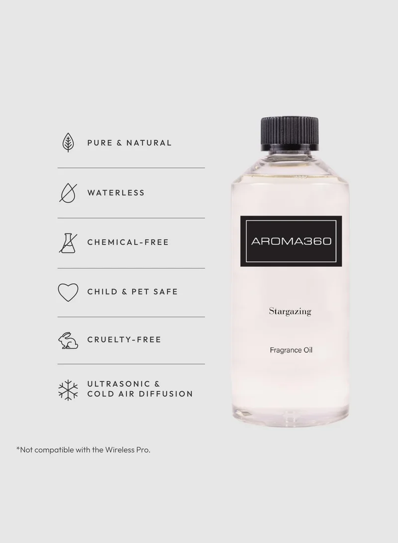 AROMA360 Stargazing Fragrance Oil Blend - Hotel Inspired for Luxury Essential Oil Diffusers - Aromatherapy Scent Diffuser Oil - White Tea, Bergamot, and Jasmine