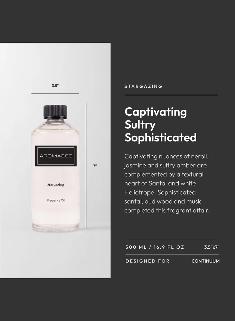 AROMA360 Stargazing Fragrance Oil Blend - Hotel Inspired for Luxury Essential Oil Diffusers - Aromatherapy Scent Diffuser Oil - White Tea, Bergamot, and Jasmine