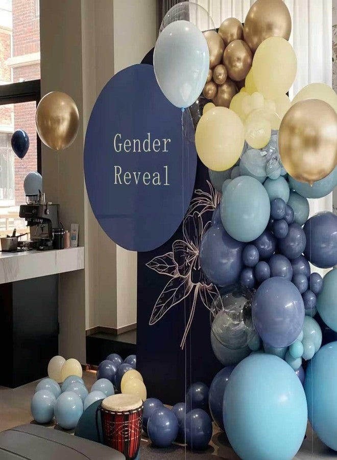 MEBAY Dusty Blue Balloon Garland Arch Kit, 166Pcs Retro Blue Pastel Baby Blue Macaroon Yellow Gold Metallic Balloons for Baby Shower Wedding Boy Birthday Decoration - Image 4