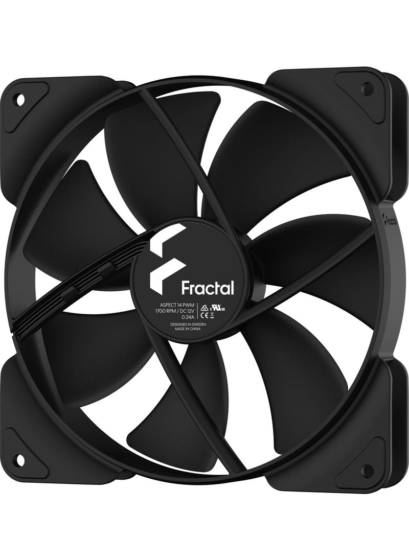 Aspect 14 Pwm 78 Cfm 1700RPM Black Case Fan (FD-F-AS1-1403)