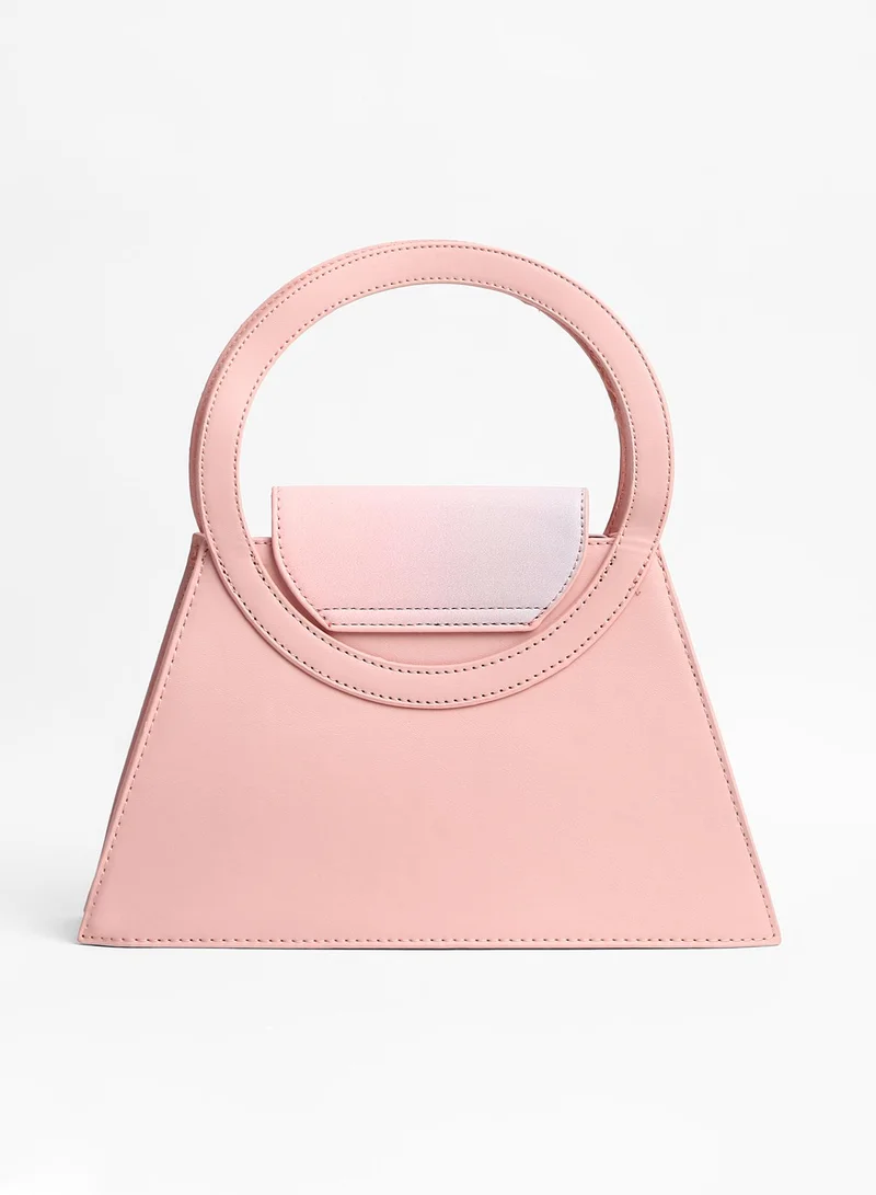 Haute Sauce Colour block Magnet Lock Regular Vegan Leather Hand Bag For Women