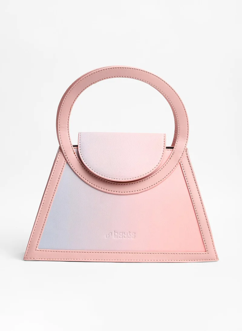 Haute Sauce Colour block Magnet Lock Regular Vegan Leather Hand Bag For Women
