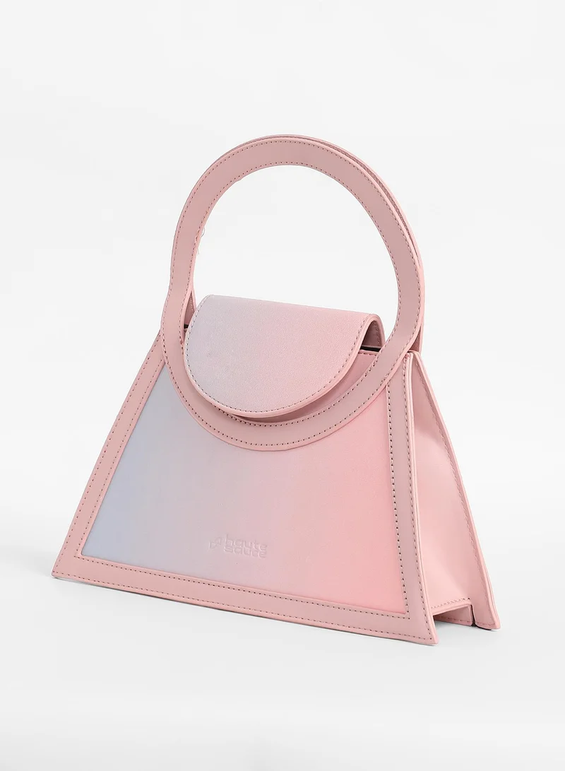 Haute Sauce Colour block Magnet Lock Regular Vegan Leather Hand Bag For Women