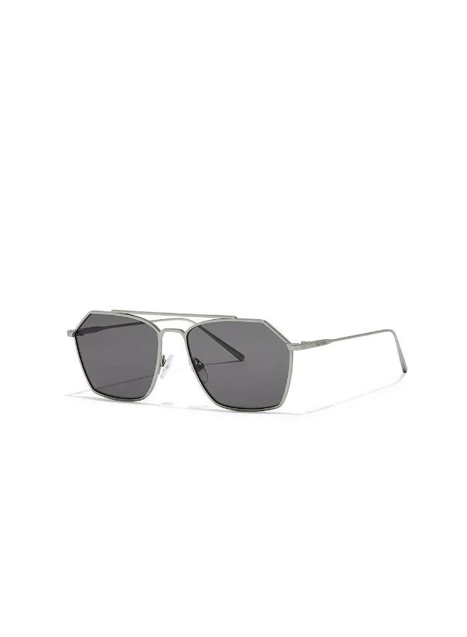 30Sundays Figaro,Men Sunglasses, Aviator Sunglasses, UV Protection: UV400 (Silver,Grey)