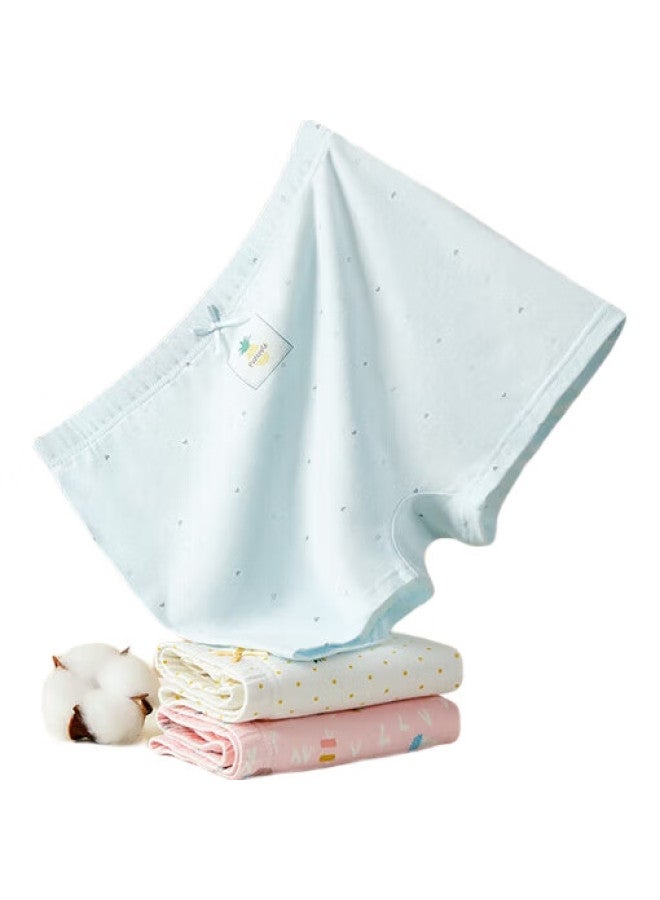 Red Bean Hongdou Children'S Underwear, Girls' Cotton-Acetate Antibacterial Boyshorts, Baby Girls' Comfortable Shorts, Boxer Briefs K4002 130 - Image 1