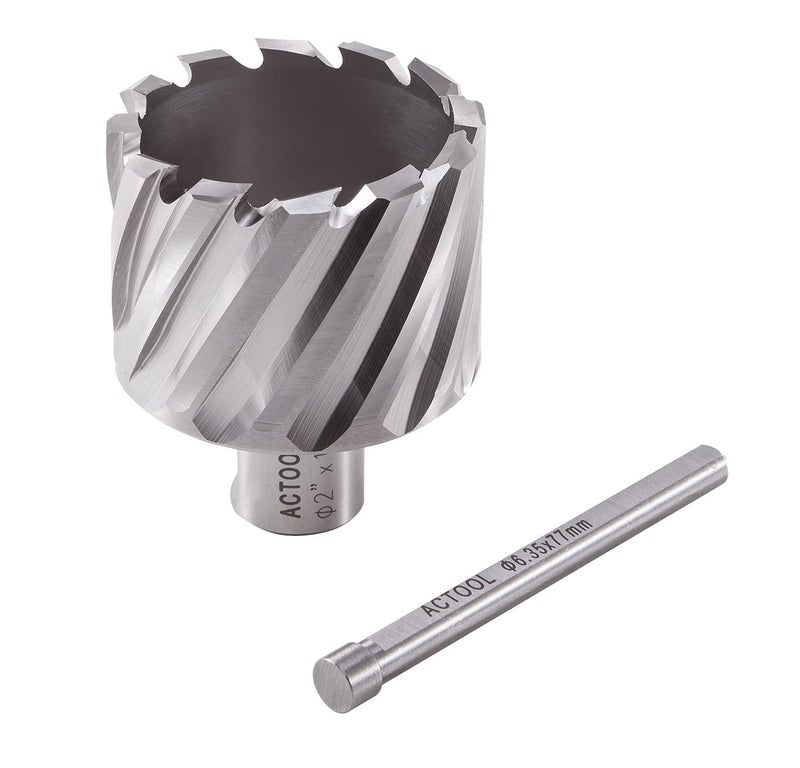 ACTOOL 2" Diameter × 1" Depth of Cut HSS ANNULAR Cutter with 3/4'' Weldon Shank - Image 5