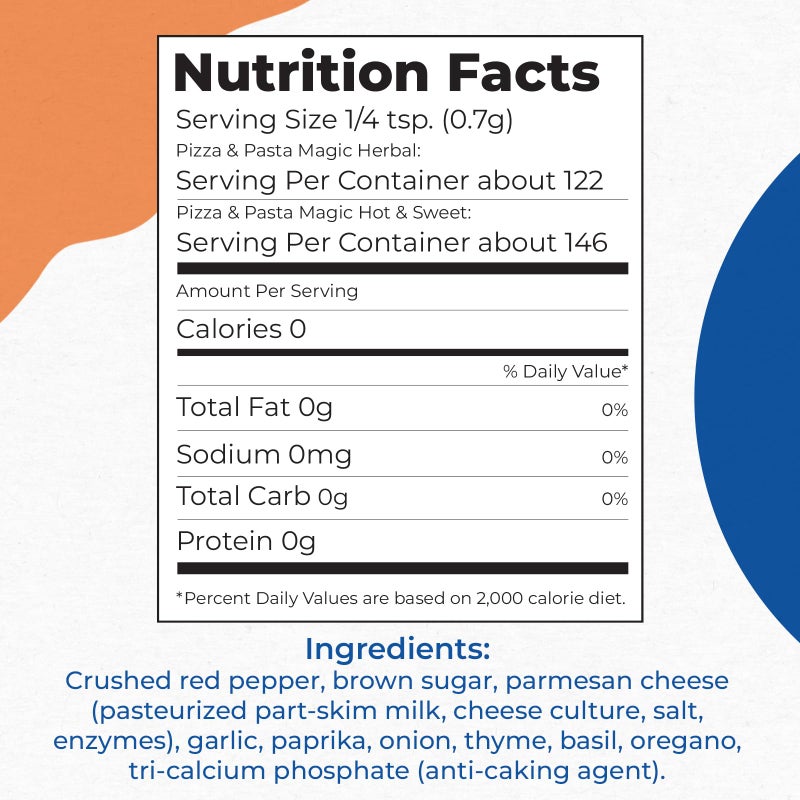 Chef Paul Magic Seasonings Blends Hot and Sweet Pizza and Pasta Magic | No Added Salt | Pizza Seasoning | Perfect for Pasta, Salad & Soups | Italian Seasoning | Pack of 1 Each - Image 2