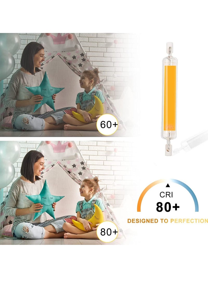 Excefore - R7S LED Bulbs 118mm 10W, R7S LED COB Dimmable Cool White 6000K, Equivalent Halogen Lamp J118 200W, Replacement Reflector Energy Saving Linear Projector Light - Image 1