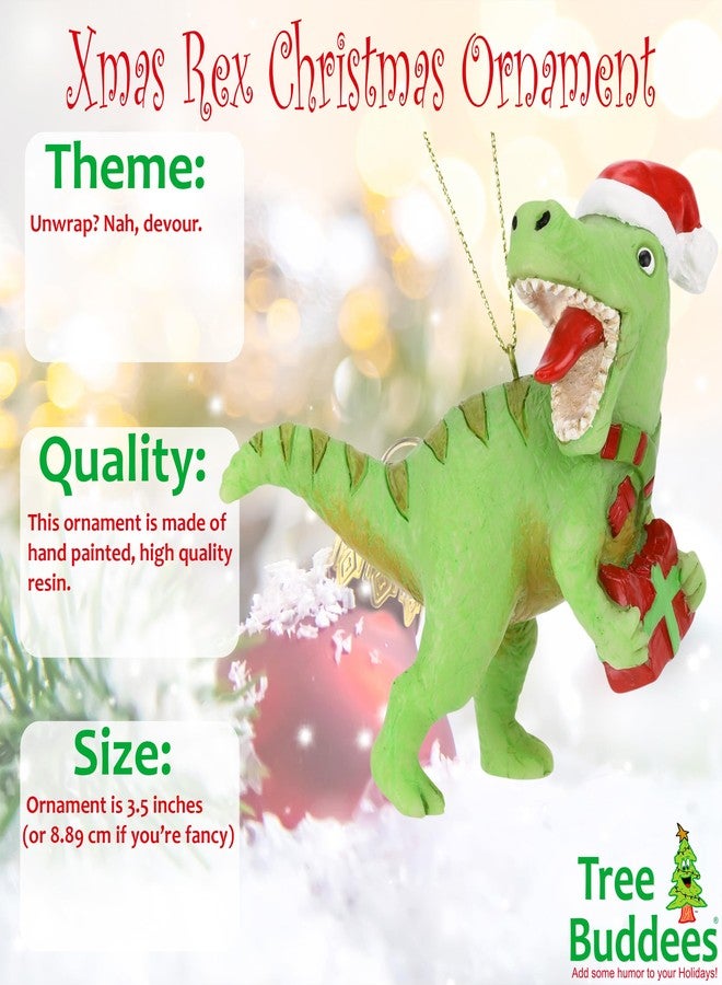 Tree Buddees Xmas Rex Christmas T-Rex Dinosaur Ornament Cute Ornaments for Kids - Image 2