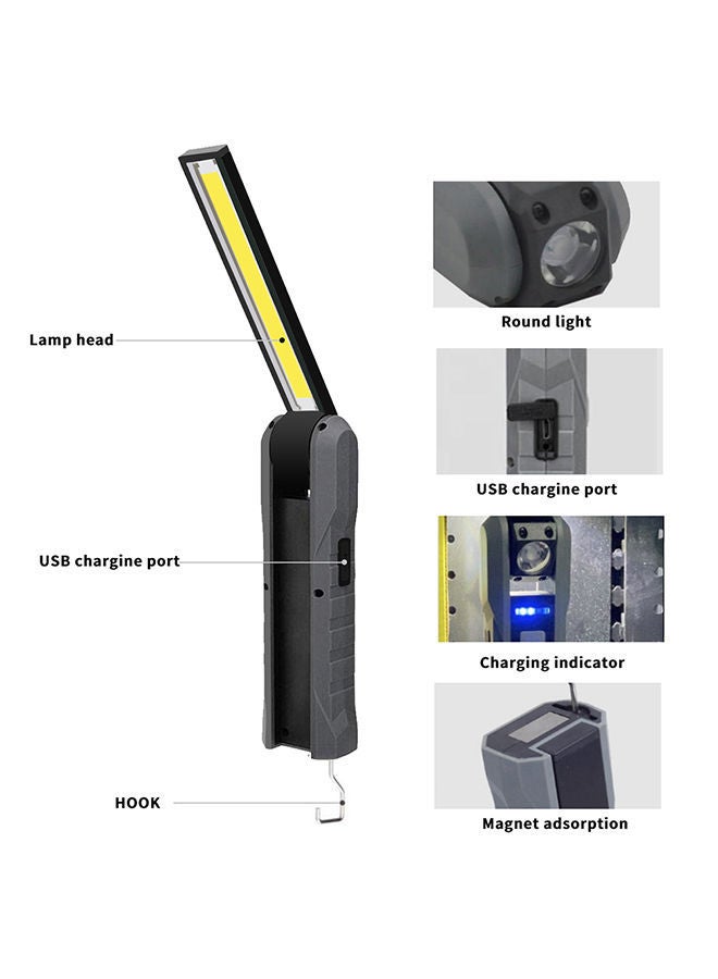 NIBEMINENT Portable Foldable USB Work Light 4 Mode COB Flashlight Rechargeable Magnetic LED Torch Flexible for Garage Mechanic Auto Car Truck Repair Camping Hiking Emergency - Image 5