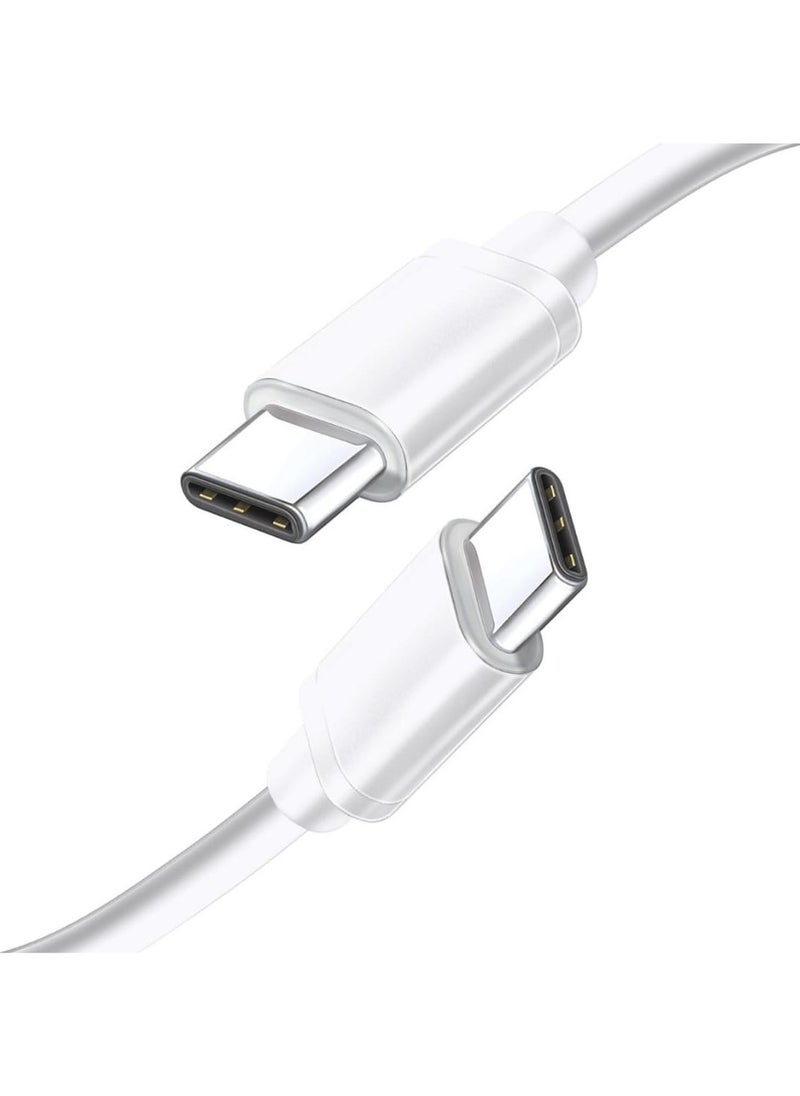 traditious USB C to USB C Charging Cable – 1m Fast Charge & Sync PD Cable for Type-C Devices | Compatible with Samsung, iPhone, iPad Pro, Google Pixel, Android Phones & Tablets – White  - Image 1