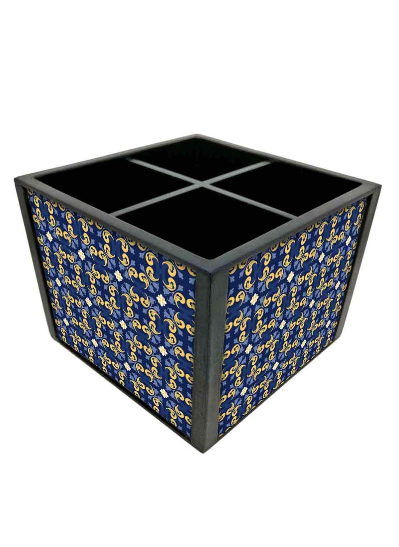 Nutcase Nutcase Designer Cutlery Stand Holder Silverware CaddySpoons Forks Knives Organizer for Dining Table kitchen W575 x H 425 x L55 Azulejos  - Image 3