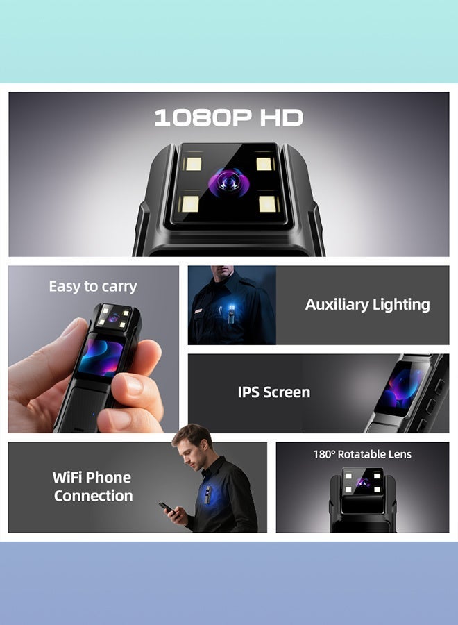 WIFI HD 1080P Mini Camera Digital Video Recorder ,Free 128G Card, Worn Police Small Body Cam Infrared Night Vision Sports DV Camcorders - Image 5