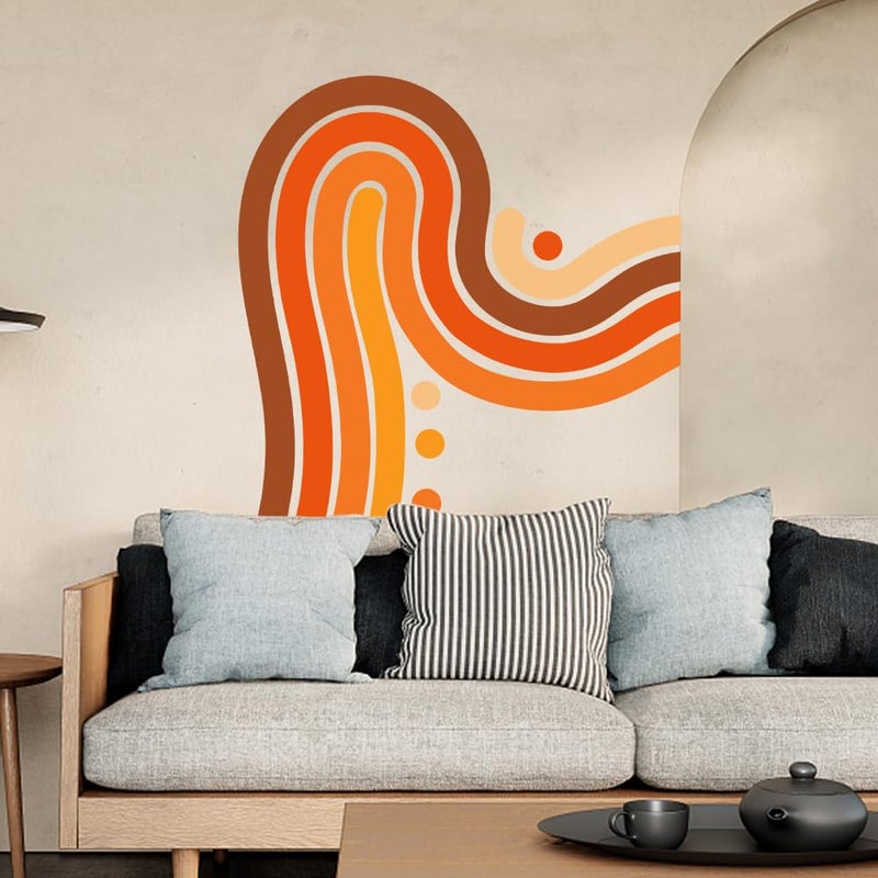 SUPERDANT Arch Abstract Wall Decor Sticker Abstract Rainbow Peel and Stick Wall Sticker DIY Art Boho Decals Peel and Stick Vinyl Wallpaper Decor for Living Room Bedroom Decoration - Image 1
