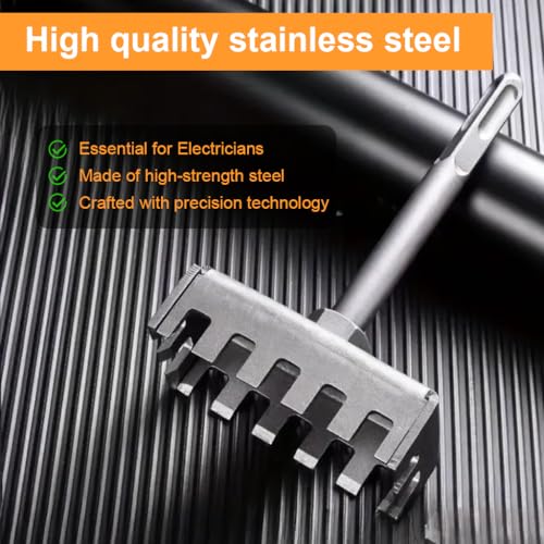 Serplex®Square Hole Cutter for Power Drill, Standard 86-Type Junction Electrical Box Hole Punch Cutter, High Impact Stainless Steel Hole Opening Tool, Electrical Box Cutout Tool - Image 3