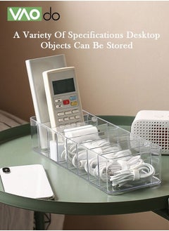VAOdo Transparent Data Cable Storage Box 8 Grid Electronic Accessories Dust-proof with 10 Strap Chargers  - Image 5