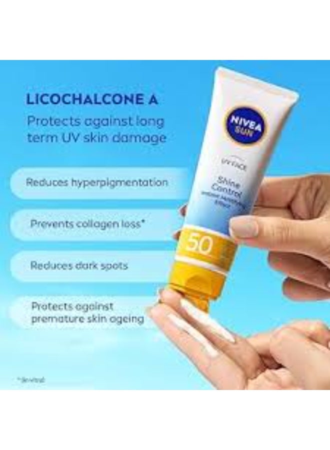 Nivea Sun Control Shine Medium Mattifying Facial SPF50 40ml - Image 3