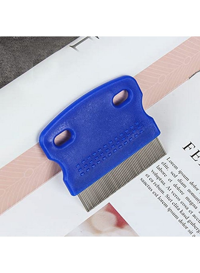 Patty Both Patty Both Dog Cat Pet Lice &Flea & Nit Removal Comb/Brush, Precision Spaced Stainless Steel Teeth Locked into Sturdy Plastic Handle for Easy Cleaning(Blue) - Image 4