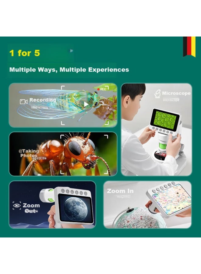 Bresser Microscope For Children, Middle School Students And Elementary School Students, Professional Electronic With Display Screen To View Bacteria, New Year Gift, Present - Image 5