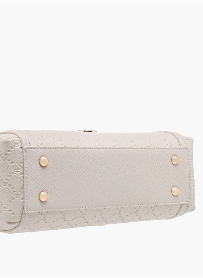 Le Confort - Women Monogram Embossed Tote Bag with Detachable Strap and Zip Closure - Image 1