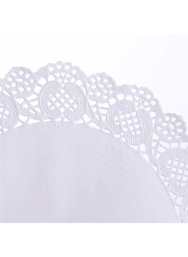Tim&Lin White Lace Paper Doilies - 5 inch Round Paper Doilies - Disposable Paper Placemats - for Wedding, Birthday, Cakes, Desserts, Tableware Food Decoration, Pack of 100 - Image 4
