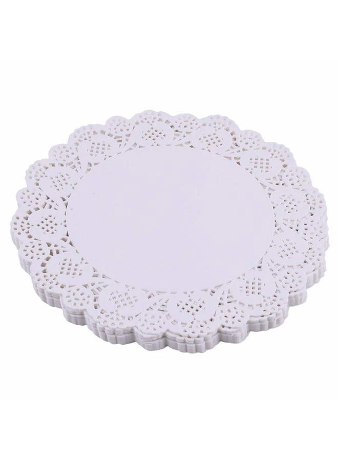 Tim&Lin White Lace Paper Doilies - 5 inch Round Paper Doilies - Disposable Paper Placemats - for Wedding, Birthday, Cakes, Desserts, Tableware Food Decoration, Pack of 100 - Image 1